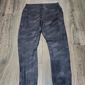 Spyder Active Camo Leggings Womens M Black Camo Lightweight Stretch Gym Workout